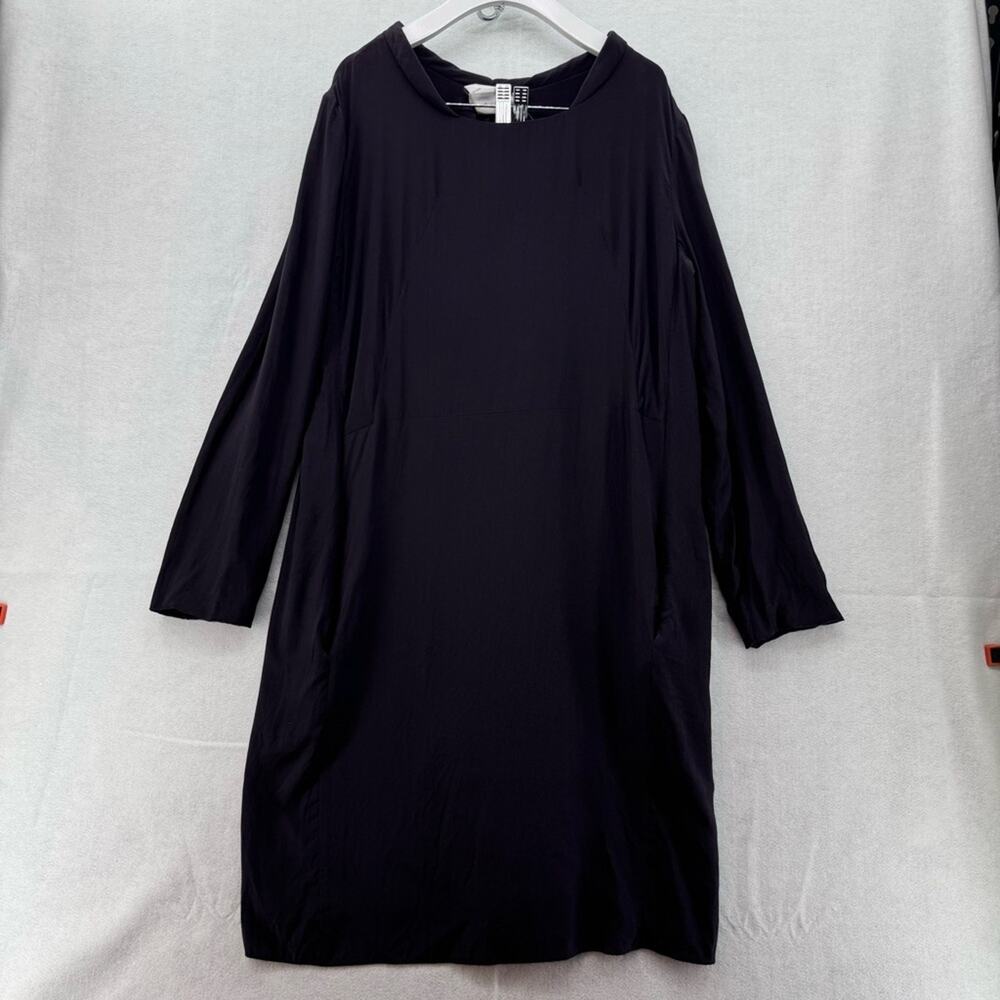 Vintage Chloe Woman’s 100% silk Classic Shift Dress Dark Purple size 40 (8-Med)